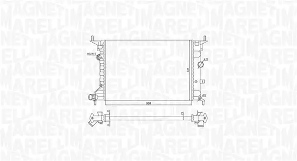 OPEL радіатор охолодження Vectra A/B 88- MAGNETI MARELLI 350213194800 (фото 1)
