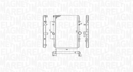 Magneti Marelli Радіатор, система охолодження двигуна MAGNETI MARELLI 350213199400