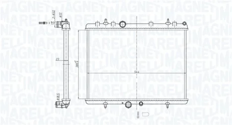 Magneti Marelli Радіатор, система охолодження двигуна MAGNETI MARELLI 350213209600