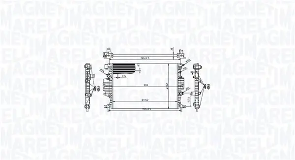 Радіатор двигуна FORD GALAXY III, MONDEO V 1.5/2.0D 09.14- MAGNETI MARELLI 350213215900 (фото 1)