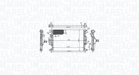 Радіатор двигуна FORD GALAXY III, MONDEO V 1.5/2.0D 09.14- MAGNETI MARELLI 350213215900