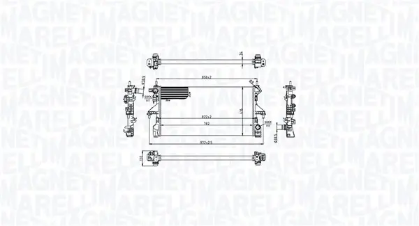 Радіатор двигуна CITROEN JUMPER II PEUGEOT BOXER 2.0D/2.2D 07.15- MAGNETI MARELLI 350213216700 (фото 1)