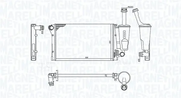 Радиатор. MAGNETI MARELLI 350213381000 (фото 1)