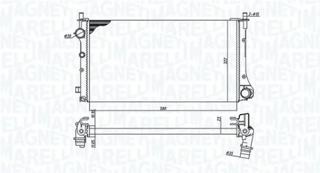 Magneti Marelli Радіатор, система охолодження двигуна MAGNETI MARELLI 350213382000