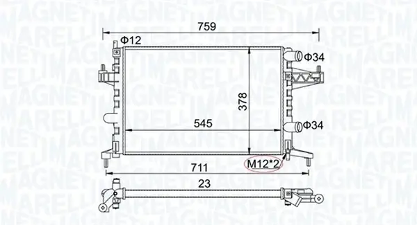 Теплообменник MAGNETI MARELLI 350213829000 (фото 1)