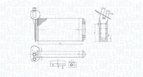 Радиатор печки MAGNETI MARELLI 350218410000