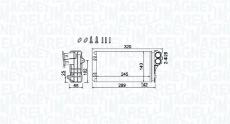 PEUGEOT радіатор пічки 206 XSARA PICASSO MAGNETI MARELLI 350218416000