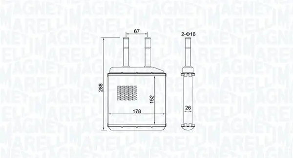 Радіатор печі MAGNETI MARELLI 350218420000 (фото 1)