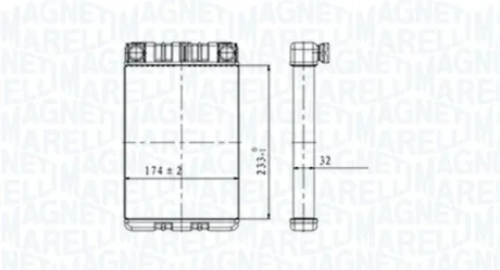 Радіатор печі MAGNETI MARELLI 350218428000