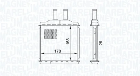 Радіатор печі MAGNETI MARELLI 350218432000