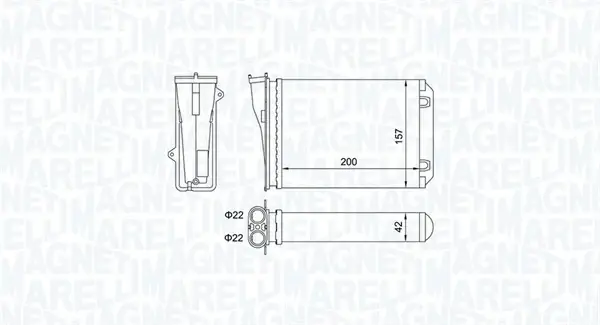 PEUGEOT радіатор опалення 208 12- MAGNETI MARELLI 350218463000 (фото 1)
