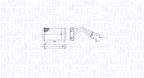FORD радатор опалення з кондицонером Transit 94- MAGNETI MARELLI 350218477000