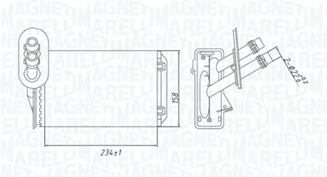 HEATER VW радіатор пічки Golf IV, Bora,Seat,Skoda Octavia 96- MAGNETI MARELLI 350218492000