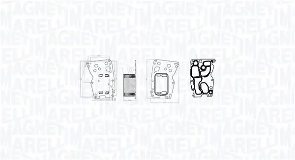 Magneti Marelli Охолоджувач оливи, моторна олива MAGNETI MARELLI 350300000300 (фото 1)