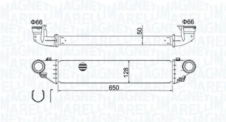 Інтеркулер MERCEDES C (CL203), C T-MODEL (S203), C (W203), CLC (CL203), CLK (A209), CLK (C209), SLK (R171) 1.8-2.7D 05.00-06.11 MAGNETI MARELLI 351319204280