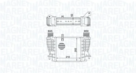 Magneti Marelli Охолоджувач наддувального повітря MAGNETI MARELLI 351319204710
