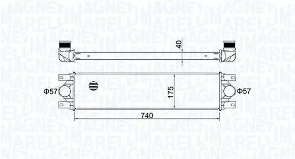 RENAULT Інтеркулер MASTER II 1.9, 2.2, 2.5 00-, OPEL, NISSAN MAGNETI MARELLI 351319204790 (фото 1)