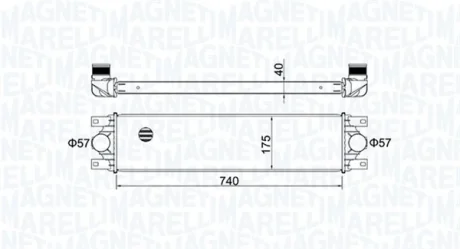 RENAULT Інтеркулер MASTER II 1.9, 2.2, 2.5 00-, OPEL, NISSAN MAGNETI MARELLI 351319204790