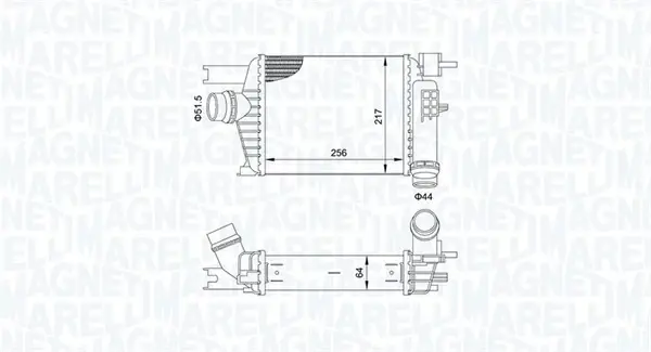 Magneti Marelli Охолоджувач наддувального повітря MAGNETI MARELLI 351319205160 (фото 1)