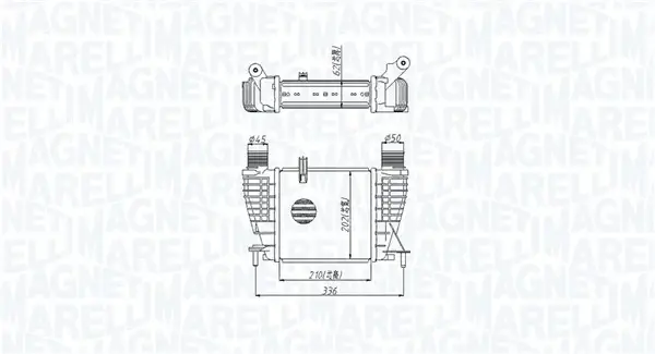 RENAULT Інтеркулер Clio III, Modus, Nissan Note, NV200 1.5dCi 06- MAGNETI MARELLI 351319205320 (фото 1)