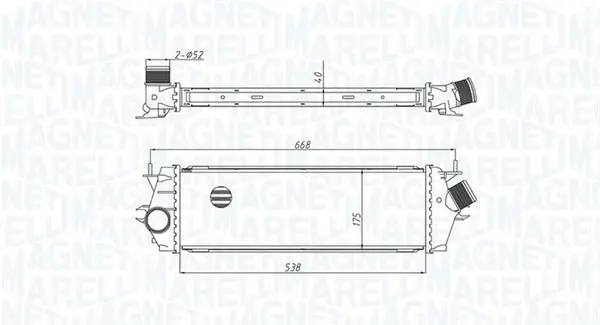 RENAULT Інтеркулер Trafic II 2.0/2.5dCi 01-, Opel Vivaro MAGNETI MARELLI 351319205340 (фото 1)