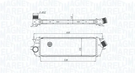 RENAULT Інтеркулер Trafic II 2.0/2.5dCi 01-, Opel Vivaro MAGNETI MARELLI 351319205340