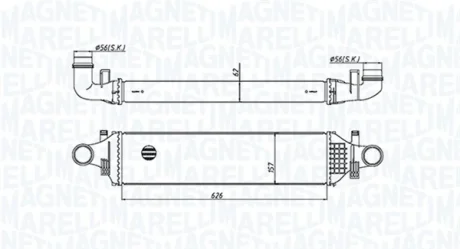 Magneti Marelli Охолоджувач наддувального повітря MAGNETI MARELLI 351319205420