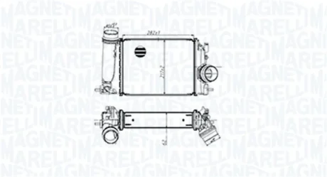 RENAULT Інтеркулер Grand Scenic IV, Kadjar, Megane IV, Talisman, Nissan Qashqai II, X-Trail 1.2/1.5dCi/1.6 MAGNETI MARELLI 351319205480