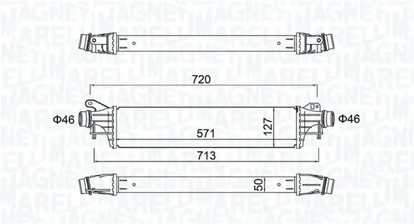 OPEL Інтеркулер CORSA E 1.3 14- MAGNETI MARELLI 351319205880 (фото 1)