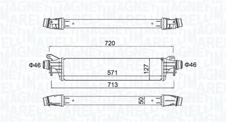 OPEL Інтеркулер CORSA E 1.3 14- MAGNETI MARELLI 351319205880