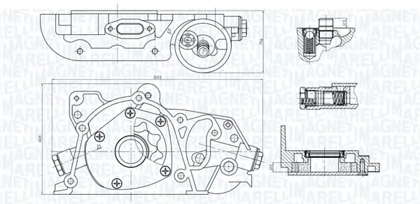 Помпа мастила OPEL ASTRA F,G 1.8, 2.0 MAGNETI MARELLI 351516000028 (фото 1)