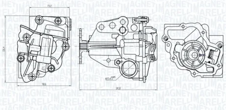 RENAULT помпа мастила KoleosMeganeLagunaTrafic IIOpel Vivaro 2.0 dCi MAGNETI MARELLI 351516000066