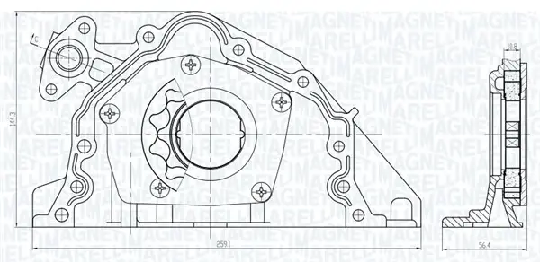 Magneti Marelli Оливний насос MAGNETI MARELLI 351516000067 (фото 1)