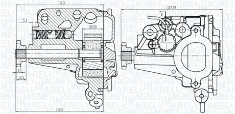 DB помпа мастила A/B-Class 1,3 18-, RENAULT 0,9-1,2 12- MAGNETI MARELLI 351516000072