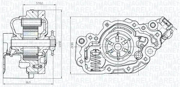 Помпа оливи CITROEN JUMPER 2.0BlueHDI 15- MAGNETI MARELLI 351516000082 (фото 1)