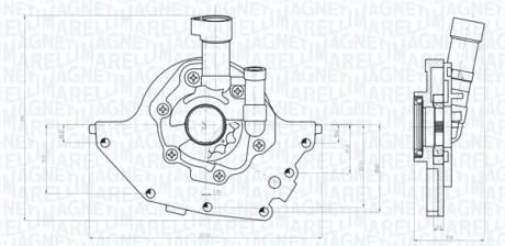 FORD Оливний насос FIESTA V 1.3 03-05, KA 1.6 i 01-08, STREET KA 1.6 03-05 MAGNETI MARELLI 351516000097