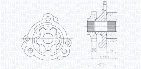 HYUNDAI Оливний насос i10 I 08-, i20 II 14-, KIA MAGNETI MARELLI 351516000111