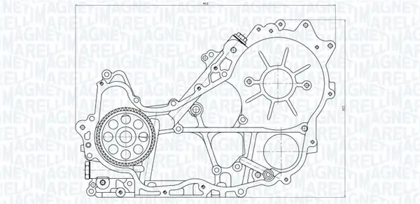 TOYOTA Оливний насос HILUX VII 2.5 D 4WD 05-15, DYNA 2.5 01- MAGNETI MARELLI 351516000118 (фото 1)