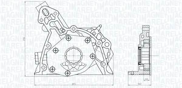 OPEL Оливний насос ASTRA G 1.8 00-, ASTRA H 1.8 04-, VECTRA B 1.8 95-, VECTRA C 1.8 02-, AUDI, BMW MAGNETI MARELLI 351516000143 (фото 1)