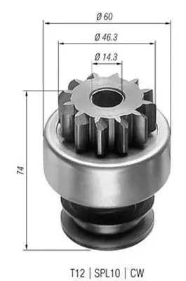 =AMB0150 Бендикс стартера FORD MAGNETI MARELLI 940113020150 (фото 1)