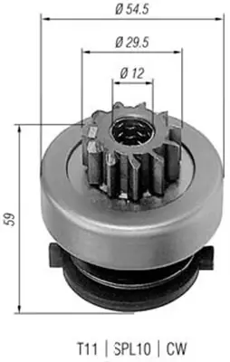 Ведущая шестерня MAGNETI MARELLI 940113020257 (фото 1)