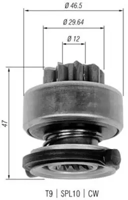 Ведущая шестерня MAGNETI MARELLI 940113020335 (фото 1)