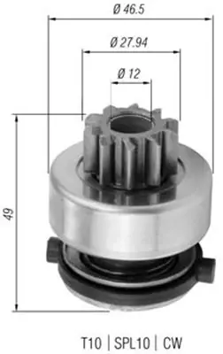 Ведущая шестерня MAGNETI MARELLI 940113020357 (фото 1)