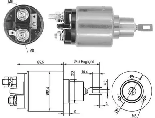 Реле втягивающее стартера MAGNETI MARELLI 940113050435 (фото 1)