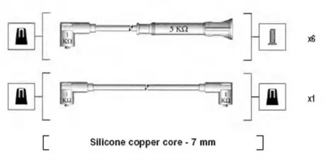 Комплект запалювального кабелю MAGNETI MARELLI 941075040546