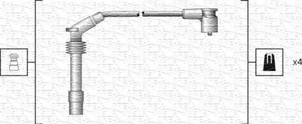 Комплект кабелів високовольтних MAGNETI MARELLI MSK1159 (фото 1)