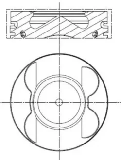 Поршень з кільцями MB 83,01 OM 642 цил. 4-6 (вир-во Mahle) https://catalog.mahle-aftermarket.com/eu/index.xhtml MAHLE / KNECHT 001 PI 00107 000