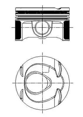 Поршень MAHLE / KNECHT 001PI00163000 (фото 1)