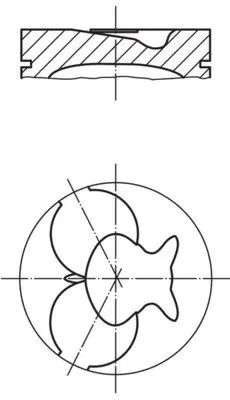 Поршень (виробн. Mahle) MAHLE / KNECHT 002 24 02 (фото 1)