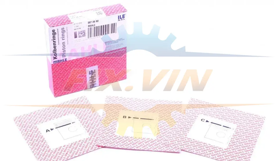 Кольца поршневые FIAT 70,00 1,0/1,1 (пр-во Mahle) MAHLE / KNECHT 00726N0 (фото 1)